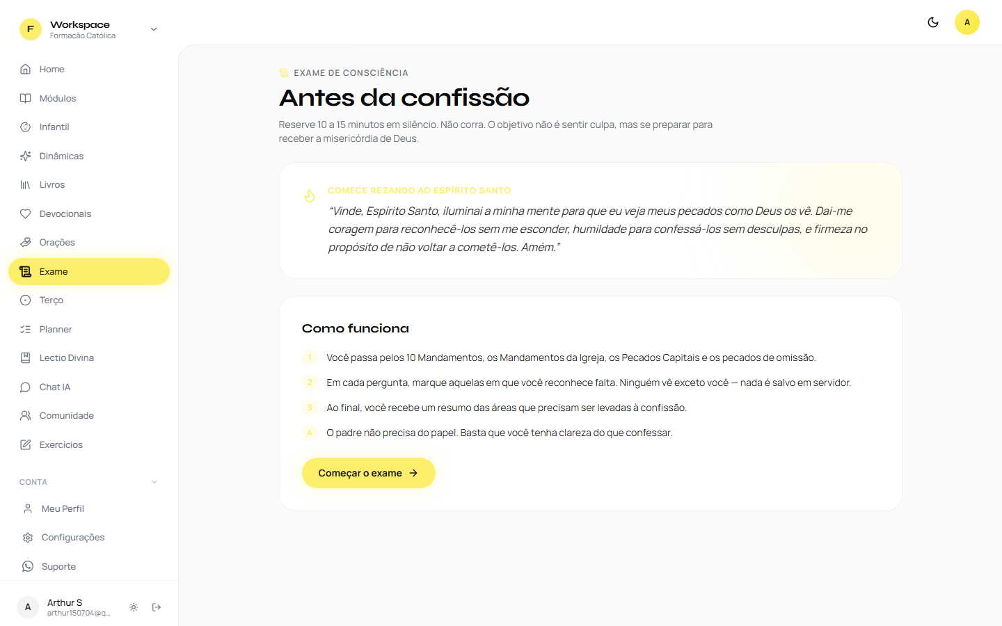 Exame de Consciência guiado