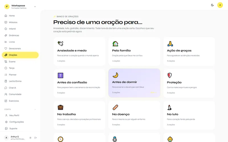 Banco de Orações por situação